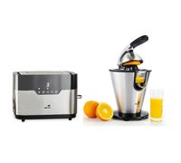 SENYA Set petit-déjeuner Grille-pain tactile deux larges fentes inox Smart Toaster + Presse agrumes électrique Vitamin Ready