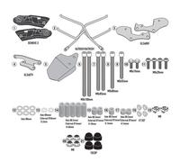 Set Petits Chassis Latéral À Ouverture Rapide GIVI TR7708 pour Sacs Souple, KTM