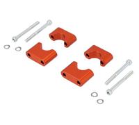 Set: Pinces de Guidon CNC, Look Original, Anodisé Orange - pour Simson S50, S51, S70, S53, S83 Enduro