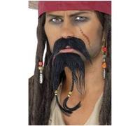 Smiffy's Panoplie moustache et barbe pirate – noire