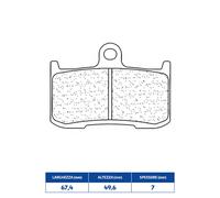 Set Plaquette de Frein rakes 1083A3 + Kawasaki 800 Z 13/16