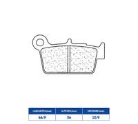 Set Plaquette de Frein rakes 1103X59 Aprilia 450 Rxv 05/08