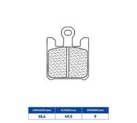 Set Plaquette de Frein rakes 1110A3 + Kawasaki 600 Ninja ZX-6RR 03/05