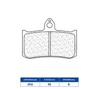 Set Plaquette de Frein rakes 1157XBK5 Honda 250 NSR R 94/94