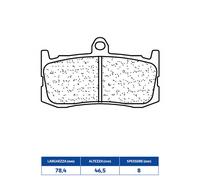 Set Plaquette de Frein rakes 1209C60 Triumph 675 Daytona 09/12