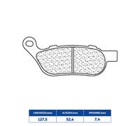 Set Plaquette de Frein CL Brakes 1213RX3 Harley Davidson 1584 FLHRS Road King Cu