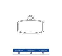 Set Plaquette de Frein rakes 1228MX10 Gaz 250 Txt Pro 12/12