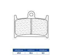 Set Plaquette de Frein rakes 2246A3 + Suzuki 250 Rgv Gamme 88/88