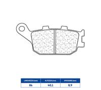 rakes 2296rx3 Sintered Brake Pads Argenté