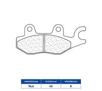 CL PLAQUETTES DE FREIN MÉTAL FRITTÉ ROUTE - 2326A3+