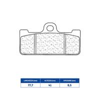 Set Plaquette de Frein rakes 2329C60 Aprilia 450 Sxv Vdb Replica 08/08