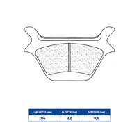 Plaquette frein pour moto Harley Davidson 1340 FLSTF Fat Boy 1990 à 1999 2370RX3