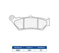 Set Plaquette de Frein rakes 2396A3 + Aprilia 650 Pegaso / Cube / c. à