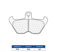 SP 1034987 CL BRAKES Plaquettes de frein Street en métal fritté - 2430XBK5 compatible avec BMW R 1100 S