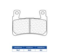 Set Plaquette de Frein rakes 2711XBK5 Honda 400 CB Super Four Vtec 98/03