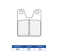 Set Plaquette de Frein rakes 2713RX3 Yamaha 750 YZF R7 (OW02) 99/02