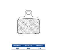 Cl Brakes Plaquettes de frein arrière 2827RX3 métal fritté argenté