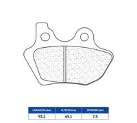 Set Plaquette de Frein rakes 2958RX3 Harley Davidson 883 XL Sportster 00/03