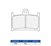 Set Plaquette de Frein rakes 2961A3 + Suzuki 900 RF R 94/99