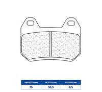 Cl Brakes Plaquettes de frein arrière RAKES pour BMW R C Cruiser (K74) 1200 03>05