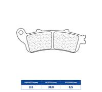 Set Plaquette de Frein rakes 3026MSC Honda 125 Fes Panthéon 98/02