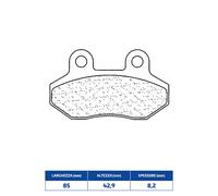 Set Plaquette de Frein rakes 3039SC Adiva 125 Ad E3 / Cabriolet Les E3 09/11
