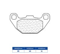 Set Plaquette de Frein rakes 3068SC Kymco 50 Agility 2T R16 10/15