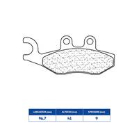 Set Plaquette de Frein rakes 3077MSC Piaggio 125 beverly Rst E3 4T-4V 10/15