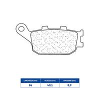 Set Plaquette de Frein rakes 3079MSC Honda 250 Nss Jazz 01/04