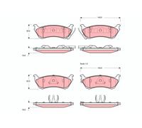 Set plaquette de frein, Frein à disque Axial arrière pour MERCEDES-BENZ CLASSE M