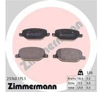 Set plaquette de Frein, frein sur le disque Axial arrière pour ALFA ROMEO LANCIA