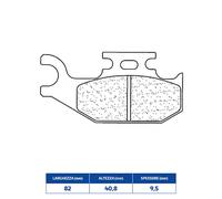 Set Plaquette de Frein rakes 1102ATV1 Bombardier-Can Am 250 DS 06/07