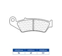Set Plaquette de Frein rakes 2300A3 + Aprilia 450 Mxv 08/14