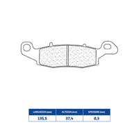 Set Plaquette de Frein rakes 2383XBK5 Kawasaki 500 ER-5 01/05