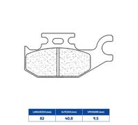 Set Plaquette de Frein rakes 2923ATV1 Bombardier-Can Am 250 DS 06/07