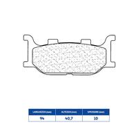 Set Plaquette de Frein rakes 3025MSC Adiva 125 Ad E3 / Cabriolet Le E3 09/11