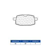 Set Plaquette de Frein rakes 3029SC Adly 50 At City Bird 2T 98/03