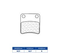Set Plaquette de Frein rakes 3038SC Aprilia 850 Mana / Mana Gt 07/16
