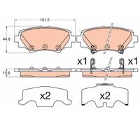 Set Plaquettes Frein , Frein à Disque Axial Arrière pour Mazda (Changan)
