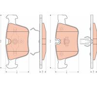 Set plaquettes frein, Frein à disque Axial arrière pour MERCEDES-BENZ CLASSE M