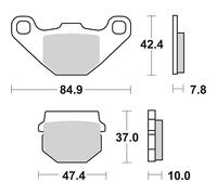 Set Plaquettes Frein SBS 102CT Adly 50 Noble 2T 06/10