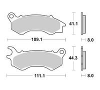 Set Plaquettes Frein SBS 205HF Honda 50 Nsc R 4T 13/16