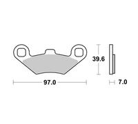 Set Plaquettes Frein SBS 219MS Peugeot 400 metropolis 13/16