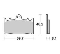 Set Plaquettes Frein SBS 631HF Kawasaki 400 ZZR 90/99