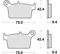 Set Plaquettes Frein SBS 998HF Swm 125 Ace Of Spades 19/22