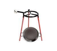 Vaello Campos Set plat à paëlla 658849 42 cm + réchaud 30 cm 3 pieds rouge/noir G