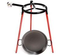Set plat à paëlla 42cm + réchaud 30cm 3 pieds Vaello Campos 658849 rouge/noir G