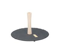 Set Plateau de Service Ardoise 30cm pour Goûter Poignée en Bois Durable Alpina Noir Noir