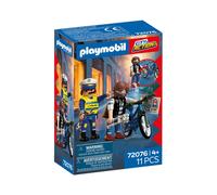 Set Playmobil City Action Playmobil 72076 Policier et Voleur à Vélo 11 pièces Bleu/Vert