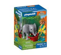 Playmobil - Zoo: Baby Elephant And Zookeeper (72092) Toy NEUF